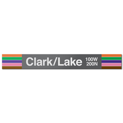 Clark/Lake (LOOP)  Station Sign - CTAGifts.com