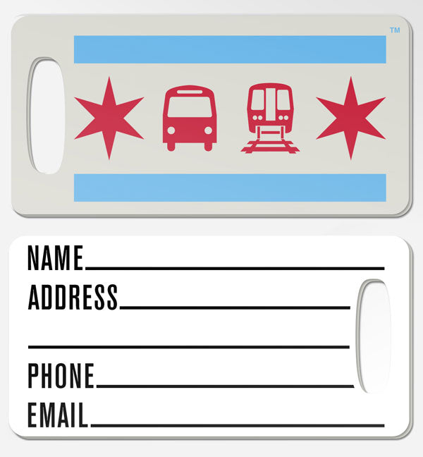 Chicago Flag Luggage Tag - CTAGifts.com