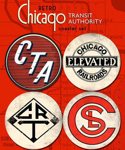 Pre-CTA Collection Coasters (Set of 4) - CTAGifts.com