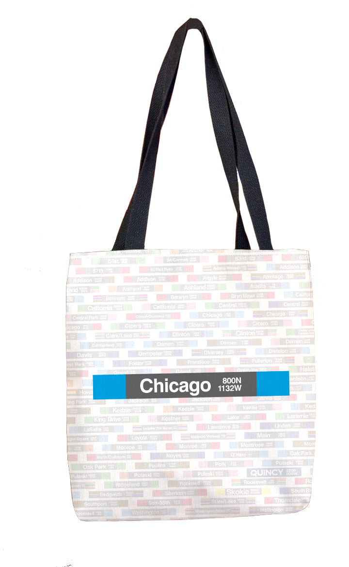 Chicago (Blue) Tote Bag - CTAGifts.com