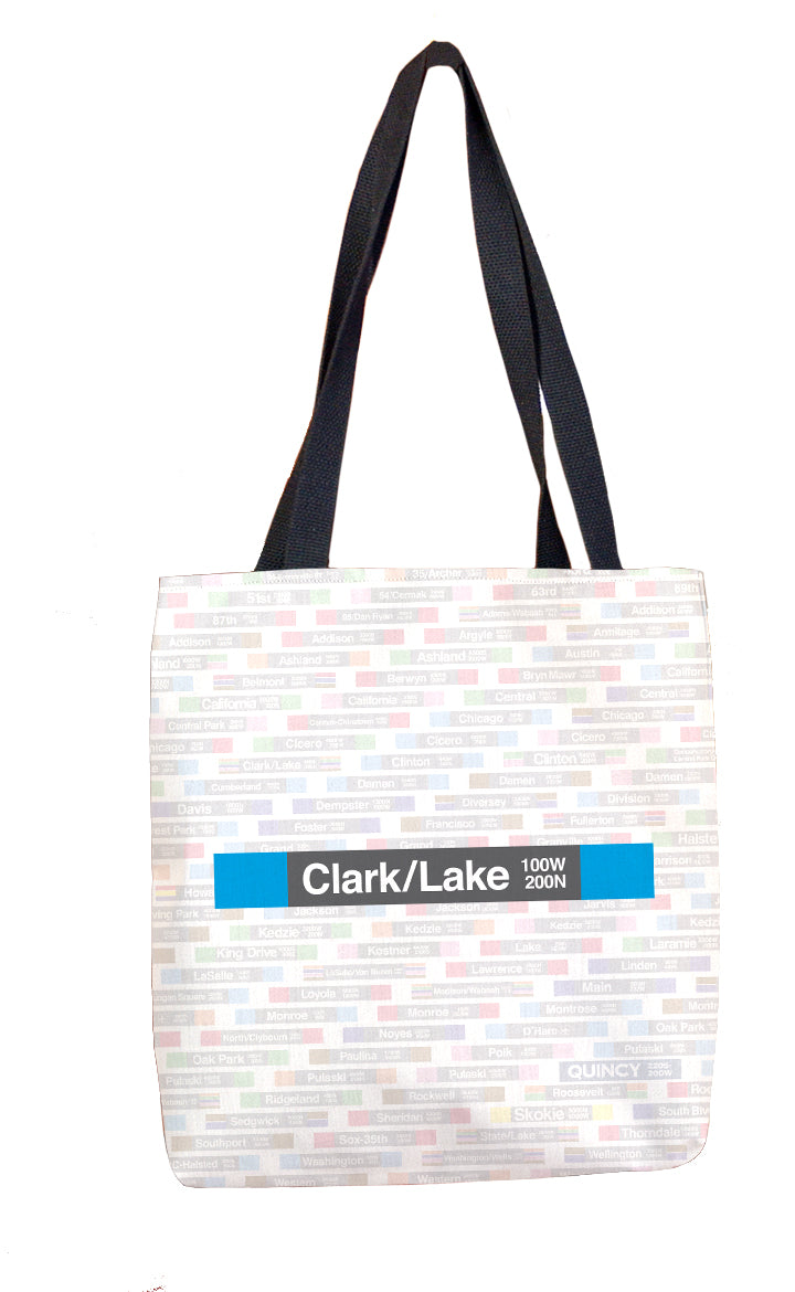 Clark/Lake (Blue) Tote Bag - CTAGifts.com
