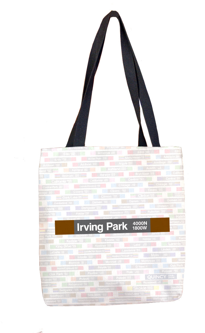 Irving Park (Brown) Tote Bag - CTAGifts.com