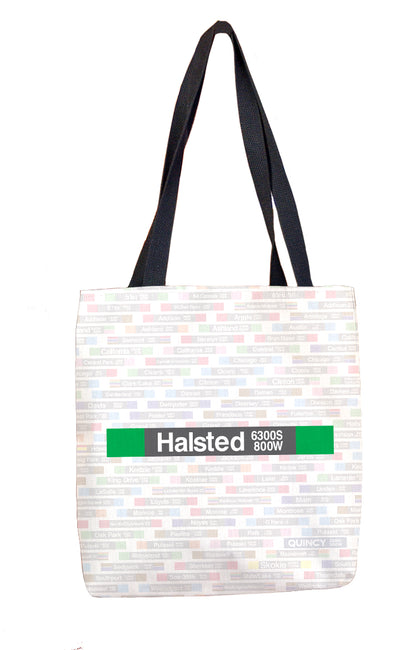 Halsted (Green) Tote Bag - CTAGifts.com