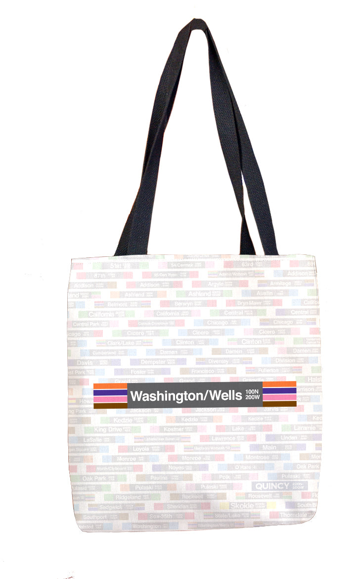 Washington/Wells (Loop) Tote Bag - CTAGifts.com