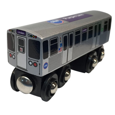 Purple Line Wooden Train - CTAGifts.com