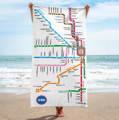 Rail Map Towel - CTAGifts.com