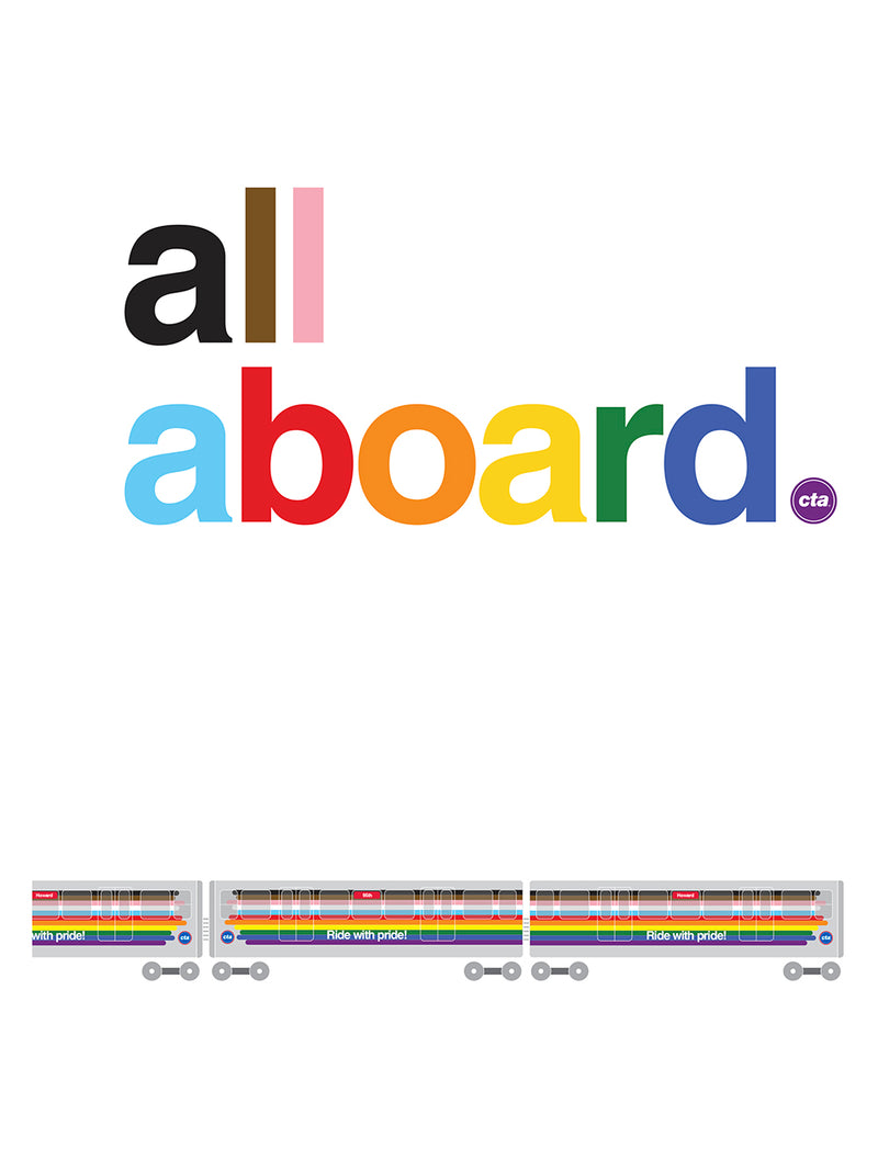 All Aboard (on White) Poster
