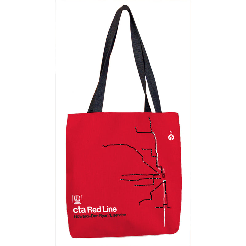 Red Line Art Tote Bag