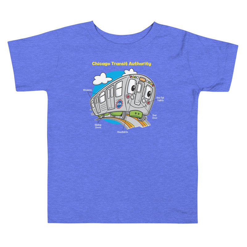 CTA Train Parts Toddler T-Shirt - CTAGifts.com