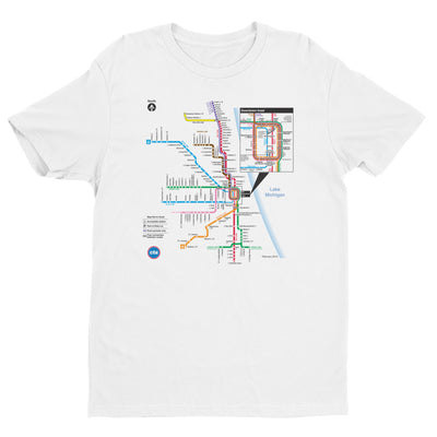 CTA Rail Map T-shirt - CTAGifts.com