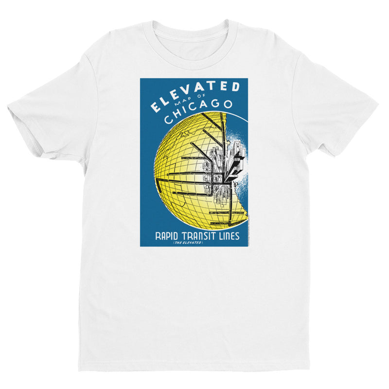 Elevated Map of Chicago T-shirt - CTAGifts.com
