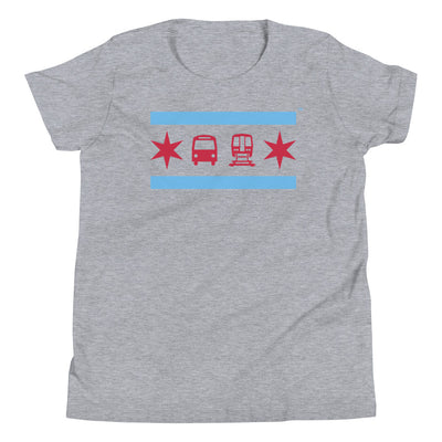 Chicago Flag (Grey) Youth T-Shirt